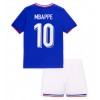 Frankreich Kylian Mbappe #10 Heimtrikot EM 2024 Kurzarm (+ kurze hosen)